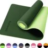 Saferell Yogamat - Groen - Gemaakt Van TPE - Antislip Hypoallergene Yogamat Met Draagband - 183 Cm X 61 Cm X 0,6 Cm
