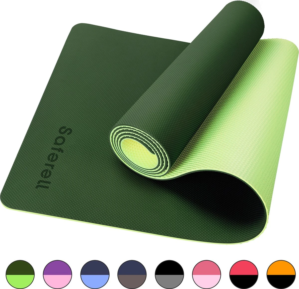 Saferell Yogamat - Groen - Gemaakt Van TPE - Antislip Hypoallergene Yogamat Met Draagband - 183 Cm X 61 Cm X 0,6 Cm 1 Saferell Yogamat - Groen - Gemaakt Van TPE - Antislip Hypoallergene Yogamat Met Draagband - 183 Cm X 61 Cm X 0,6 Cm