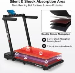 Merkloos Loopband - 2 In 1 Opvouwbare Draagbare Loopband - Elektrische Loopband - Met Monitor - Antislip - Verplaatsen En Op Te Bergen - Voor Thuis En Kantoor Gym 1-16 Km/u - 3.0HP - Zwart(excl.Smeerolie) 21 Merkloos Loopband - 2 In 1 Opvouwbare Draagbare Loopband - Elektrische Loopband - Met Monitor - Antislip - Verplaatsen En Op Te Bergen - Voor Thuis En Kantoor Gym 1-16 Km/u - 3.0HP - Zwart(excl.Smeerolie) -FitForce Outlet Winkel 1200x1160 9