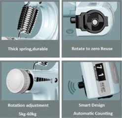 Handgrip Trainer Pro, Fitness - Verstelbaar- Handknijper - Onderarm Trainer - Grip Trainer - Met Teller - 5 Tot 60KG - Grijs Zwart -FitForce Outlet Winkel 1200x1161 2