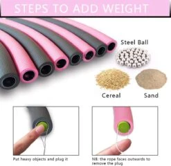 Merkloos Fitness Hoela Hoop | Sport Hoepel - Hula Hoop - Yoga Ring| Perfect Om Af Te Vallen, Je Heupen Shapen En Anti Cellulite! | Aanpasbaar Gewicht | 8 Delen Click-design | Voor Volwassenen En Kinderen| -FitForce Outlet Winkel 1200x1164 5