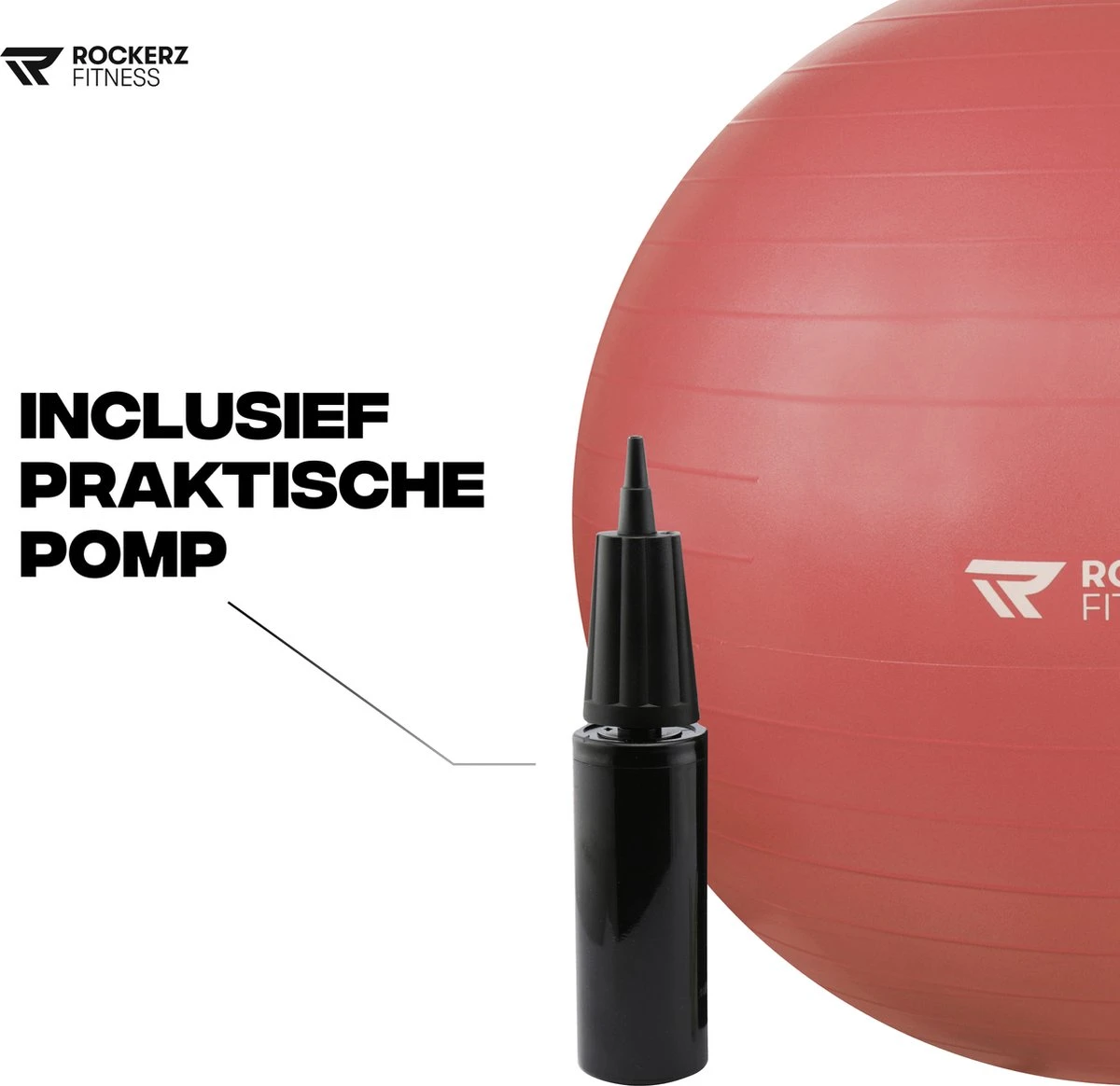 Rockerz Fitness® - Yoga Bal Inclusief Pomp - Pilates Bal - Fitness Bal - Zwangerschapsbal - Goede Houding Bij Het Thuiswerken - 65 Cm - Kleur: Rose Gold 3 Rockerz Fitness® - Yoga Bal Inclusief Pomp - Pilates Bal - Fitness Bal - Zwangerschapsbal - Goede Houding Bij Het Thuiswerken - 65 Cm - Kleur: Rose Gold - Afbeelding 3