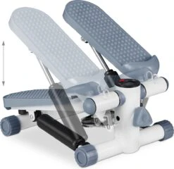 Relaxdays Swing Stepper - 2 Weerstandsbanden - Fitness Stepper - Display - Diverse Kleuren - Grijs -FitForce Outlet Winkel 1200x1165 8