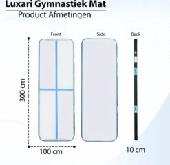 Luxari - AirTrack Pro - 3 Meter - Inclusief Opbergtas, Reparatie-kit & 600W Elektrische Pomp - Turnmatten - Gymnastiek Turnmat - Fitness Matten -FitForce Outlet Winkel 1200x1166 14