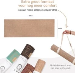 Yoga Mat Sportmat Fitnessmat Antislip Duurzaam Met Yoga Lessen - Beige -FitForce Outlet Winkel 1200x1167 10