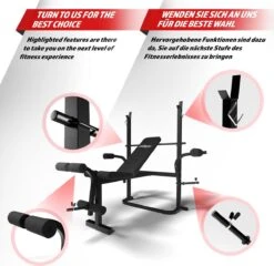 Physionics - Multifunctionele Halterbank - Butterfly Oefening, Sit-ups - Krachttraining - Training Benen - Verstelbare Rugleuning In 4 Standen, Maximum Draagvermogen 255kg - Zwart 29 Physionics - Multifunctionele Halterbank - Butterfly Oefening, Sit-ups - Krachttraining - Training Benen - Verstelbare Rugleuning In 4 Standen, Maximum Draagvermogen 255kg - Zwart -FitForce Outlet Winkel 1200x1167