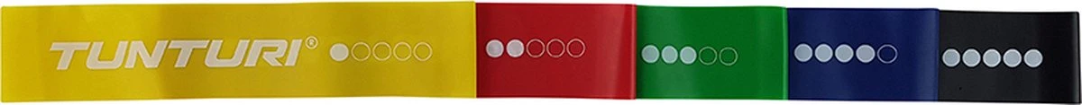 Tunturi Resistance Band Set - Weerstandsbanden - Fitness Elastiek - 5 Stuks - Incl. Gratis Fitness App 6 Tunturi Resistance Band Set - Weerstandsbanden - Fitness Elastiek - 5 Stuks - Incl. Gratis Fitness App - Afbeelding 6
