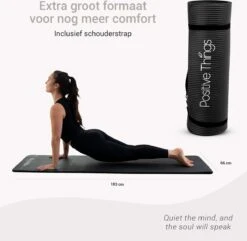 Yoga Mat Sportmat Fitnessmat Antislip NBR - 1 Cm Zwart -FitForce Outlet Winkel 1200x1171 6