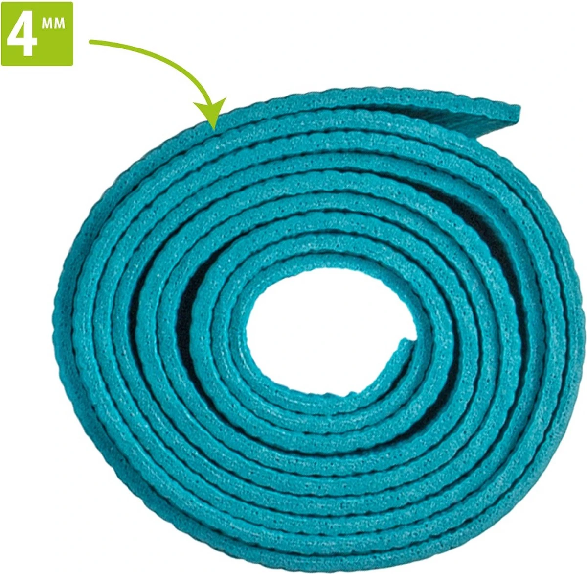 VirtuFit Premium Yoga Mat - Anti-slip - Dik (4 Mm) - 183 X 61 X 0,4 Cm - Ocean Green 4 VirtuFit Premium Yoga Mat - Anti-slip - Dik (4 Mm) - 183 X 61 X 0,4 Cm - Ocean Green - Afbeelding 4