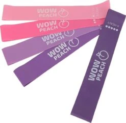 Wow Peach - Premium Weerstandsbanden Van Hoge Kwaliteit ROZE/PAARS - Set Van 5 Resistance Banden - Fitness Elastiek - Without Lemons - WOW Peach -FitForce Outlet Winkel 1200x1173 3