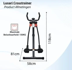 Luxari - Crosstrainer - Voor- En Zijwaartse Bewegingen - Inc. Hartslagfunctie - Hometrainer - Elliptische Trainer -FitForce Outlet Winkel 1200x1174 11