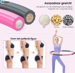 Fitness Hoelahoep Voor Volwassenen - Perfect Voor Afvallen! - Roestvrijstaal - Sport Hoepel - Weighted Hula Hoop - Sport Hoepel -FitForce Outlet Winkel 1200x1175 5