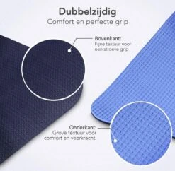 LifeGoods Yogamat - 61x183x0,6cm - Draagriem - Extra Dik - Blauw -FitForce Outlet Winkel 1200x1177 5