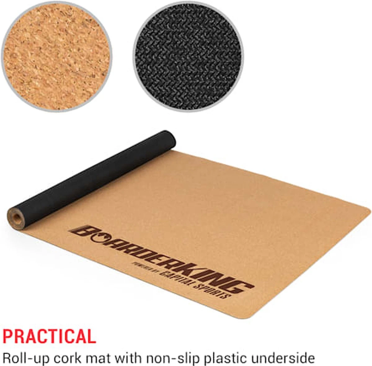 BoarderKING Indoorboard Allrounder Balance Board - Inclusief Vloermat En Kurkrol - 40 X 15 X 84 Cm 7 BoarderKING Indoorboard Allrounder Balance Board - Inclusief Vloermat En Kurkrol - 40 X 15 X 84 Cm - Afbeelding 7