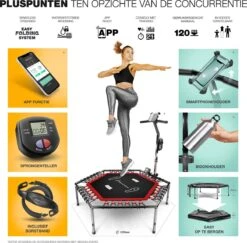 Sportstech Germany - HTX100 Smart Fitness-trampoline Met App -FitForce Outlet Winkel 1200x1181 12