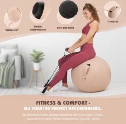 Sportstech Fitnessbal - Zitbal - Ergnomisch Voor Yoga, Pilates, Zwangerschap & Homegym - YOBA100 12 Sportstech Fitnessbal - Zitbal - Ergnomisch Voor Yoga, Pilates, Zwangerschap & Homegym - YOBA100 -FitForce Outlet Winkel 1200x1182 3