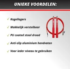 Professioneel Crossfit & Fitness Springtouw – Jump Rope – Speedrope – Verstelbaar – Rood -FitForce Outlet Winkel 1200x1183 10
