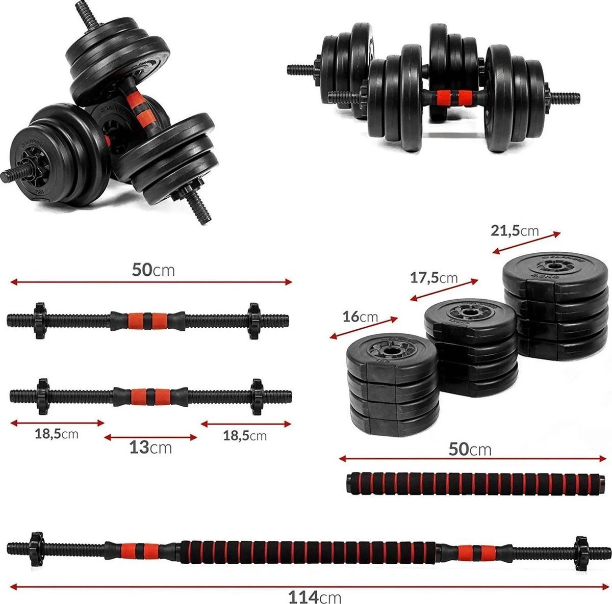SOUTHWALL Dumbbells Set Verstelbaar Met Halterstang Tot 40kg – Verstelbare Halterset – Fitness Stang – Fitness Gewichten Set – Professionele 2-in-1 Dumbbellset – Home Gym – Krachttraining – Gebruiksvriendelijk – Multifunctioneel – Dumbell Set 40 Kg 3 SOUTHWALL Dumbbells Set Verstelbaar Met Halterstang Tot 40kg – Verstelbare Halterset – Fitness Stang – Fitness Gewichten Set – Professionele 2-in-1 Dumbbellset – Home Gym – Krachttraining – Gebruiksvriendelijk – Multifunctioneel – Dumbell Set 40 Kg - Afbeelding 3