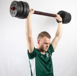 Dumbbellset 25 Kg Met Halterstang - Dumbbells Verstelbaar - Halterset - Fitness Gewichten Set - Rood/zwart -FitForce Outlet Winkel 1200x1185 3