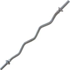 Tunturi Halterstang - Curlstang -120cm - 30mm - Schroefsluiting - Incl. Gratis Fitness App