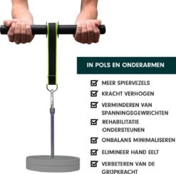 Wrist Roller - Onderarm Trainer - Forearm Trainer - Incl. Handknijper - Knijphalter -FitForce Outlet Winkel 1200x1185 6
