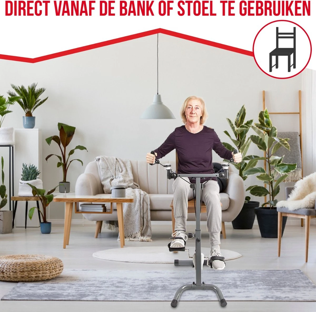 3-in-1 Hometrainer Fietstrainer Fitness Stoelfiets Armtrainer Pedaaltrainer - Voor Senioren Of Revalidatie 2 3-in-1 Hometrainer Fietstrainer Fitness Stoelfiets Armtrainer Pedaaltrainer - Voor Senioren Of Revalidatie - Afbeelding 2