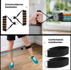 Merkloos Weerstandsbanden - 11delig - Fitness Elastiek Set - Thuis Sporten - Met Draagtas - Able & Borret -FitForce Outlet Winkel 1200x1187 11