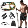 Weerstandsbanden Set - Fitness Elastiek - Resistance Band - Workout Set Met Handvat - Full Body Workout