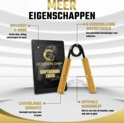 Gouden Grip Handknijpers Beginnersset Level 1-3 (23-68kg) + GRATIS Griptraining E-book - Handtrainer - Handgrippers - Handknijper Fitness - Knijphalter - Onderarm Trainer - Handtrainers - Heavy Grip - Buigveer 9 Gouden Grip Handknijpers Beginnersset Level 1-3 (23-68kg) + GRATIS Griptraining E-book - Handtrainer - Handgrippers - Handknijper Fitness - Knijphalter - Onderarm Trainer - Handtrainers - Heavy Grip - Buigveer -FitForce Outlet Winkel 1200x1187 5