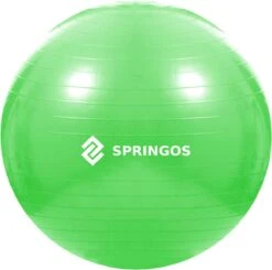 Springos Fitness Bal | Zitbal | Yoga Bal | Fitness | Groen | Inclusief Pomp | 65 Cm -FitForce Outlet Winkel 1200x1188 6