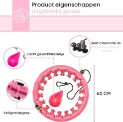 FAVE Verstelbare Hoelahoep Met Gewicht – Hula Hoep Fitness – Weighted – Hoepel – Voor Volwassenen En Kinderen - Roze 10 FAVE Verstelbare Hoelahoep Met Gewicht – Hula Hoep Fitness – Weighted – Hoepel – Voor Volwassenen En Kinderen - Roze -FitForce Outlet Winkel 1200x1188 7