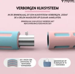 Breaking Limits Fitness Hoelahoep Voor Volwassenen – Gemaakt Van Roestvrij Staal, Zachte Foam En Anti-Zweet Buitenlaag – Sport Hoepel – Hula Hoop/ Weight Hoop – HoolaHoop – Roze – 94CM + 1 Tot 8 KG -FitForce Outlet Winkel 1200x1188 8