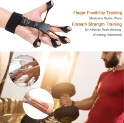 AyFit - Vinger Gripper Bekend Van TikTok - Onderarm Trainer - Vingertrainer - Hand Trainer - Grip Trainer - Siliconen - Weerstand Band - Spierversterker - Hand - Vinger - 1 Stuk - Zwart -FitForce Outlet Winkel 1200x1189 3