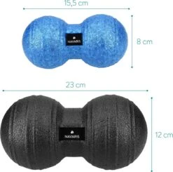 Navaris 2x Peanut Duo Massage Ball - In Twee Maten - Bal Voor Zelfmassage - Triggerpoint Massage - Massagebal In Pindavorm - Verschillende Kleuren -FitForce Outlet Winkel 1200x1189 7