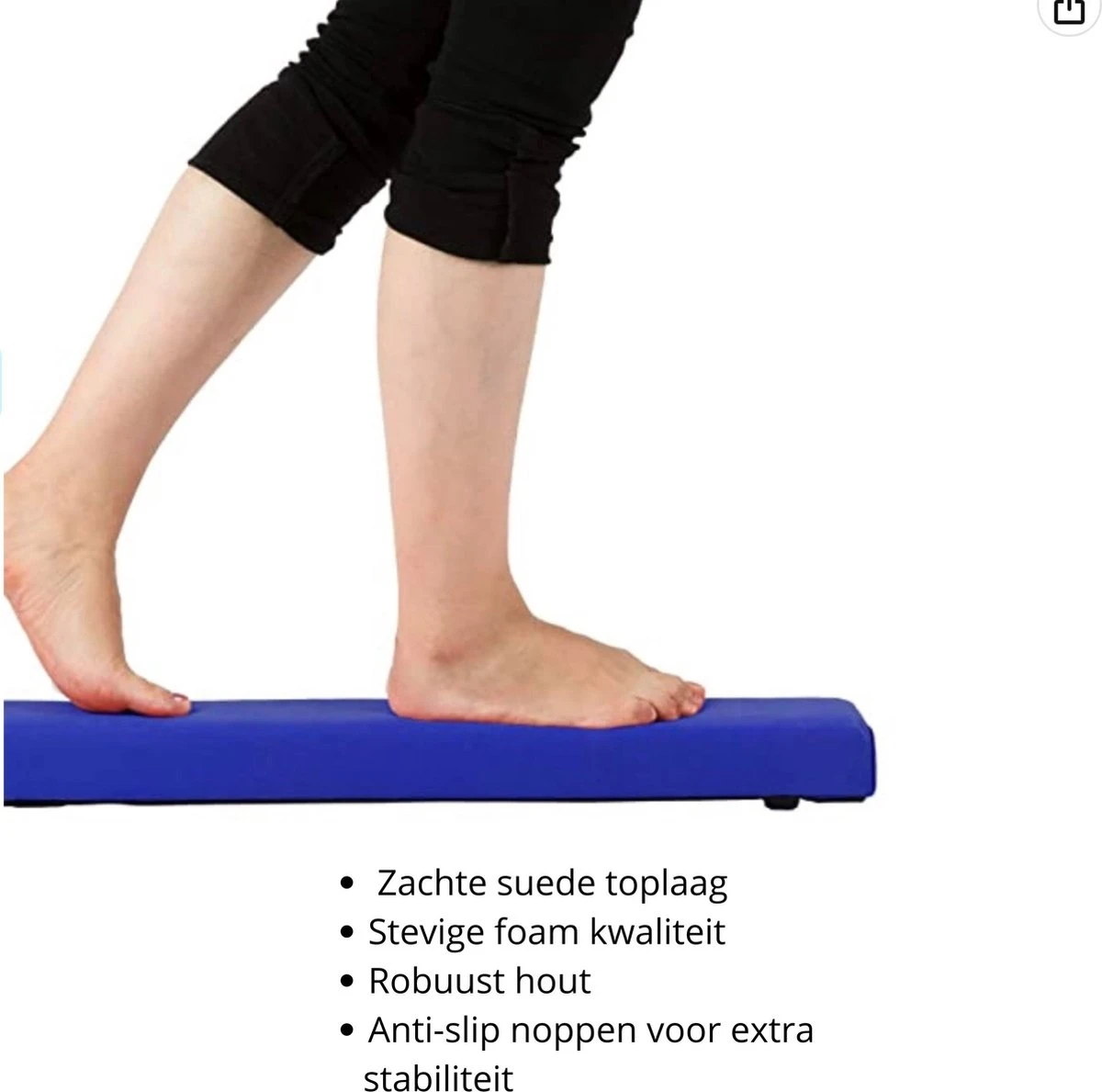 Opvouwbare Turnbalk - 2,2 M - Blauw - Evenwichtsbalk 4 Opvouwbare Turnbalk - 2,2 M - Blauw - Evenwichtsbalk - Afbeelding 4