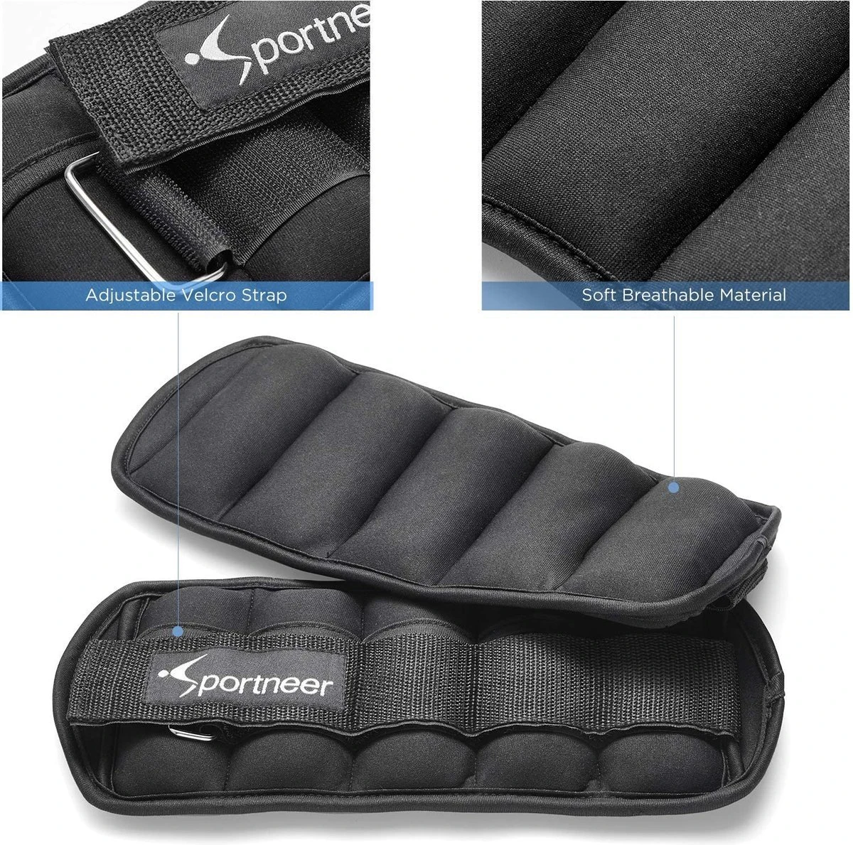 Gewichtsmanchetten, Verstelbare Enkelgewichten Set, Voet-/polsgewicht Manchetten, 1,0 Kg Tot 4,6 Kg Gewichten, 1 Paar Voor Benen En Armen, Verpakking Van 2 Stuks Voor Fitness, Wandelen, Hardlopen 3 Gewichtsmanchetten, Verstelbare Enkelgewichten Set, Voet-/polsgewicht Manchetten, 1,0 Kg Tot 4,6 Kg Gewichten, 1 Paar Voor Benen En Armen, Verpakking Van 2 Stuks Voor Fitness, Wandelen, Hardlopen - Afbeelding 3