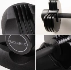KIMO DIRECT Verstelbare Dumbbell 20KG - Dumbells - Gewichten - 2/6,5/11/15,5/20KG - Smart Dumbell - Zwart -FitForce Outlet Winkel 1200x1191 5