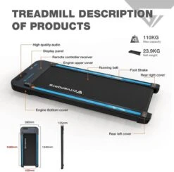 Merkloos CITYSPORTS Loopband Voor Thuis/kantoor, 440 W Motor, Slank En Stil, Lcd-scherm En Teller, Ingebouwde Bluetooth-luidspreker -FitForce Outlet Winkel 1200x1192 7