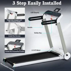 Merax Elektrische Loopband - Opvouwbaar - Inklapbaar Hardloopband - Professioneel - Fitness Hometrainer - Zilver Met Zwart 26 Merax Elektrische Loopband - Opvouwbaar - Inklapbaar Hardloopband - Professioneel - Fitness Hometrainer - Zilver Met Zwart -FitForce Outlet Winkel 1200x1193 12