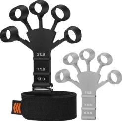 Merkloos Vinger Gripper - 2 Stuks - Sterkte Trainer - Siliconen - Hand Yoga - Weerstand Band - Vinger Buigen En Strekken Training Apparaat - Sport Ondersteuning