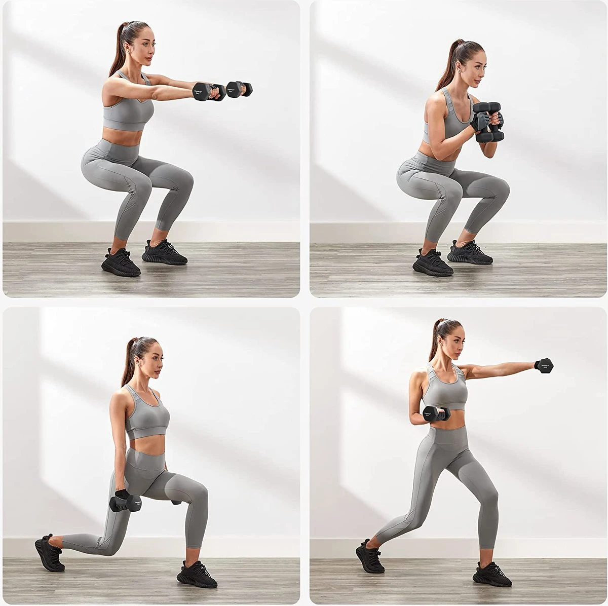 Soof & Tess Halterset - Gewichten - Dumbbell Set - Neopreen Dummbbells - 2 X 5 Kg 6 Soof & Tess Halterset - Gewichten - Dumbbell Set - Neopreen Dummbbells - 2 X 5 Kg - Afbeelding 6