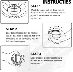 U-Fit One PowerBall Met Autostart - Forceball - WristBall - Spinner - Handtrainer - Polstrainer - Stressbal - Zwart 6 U-Fit One PowerBall Met Autostart - Forceball - WristBall - Spinner - Handtrainer - Polstrainer - Stressbal - Zwart -FitForce Outlet Winkel 1200x1196 5