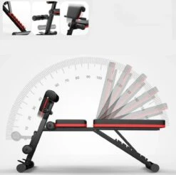 Venom Sports 4 In 1 Multifunctionele Trainingsbank - Geschikt Voor Trainen Van Bicep, Borst, Onderrug En Buik - Fitnessbank - Bench Press - Trainingsbank - Zwart/rood -FitForce Outlet Winkel 1200x1197 3