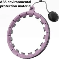 Merkloos Hoelahoep Voor Fitness En Massage - Voor Volwassenen En Kinderen - Schakels Voor Aanpassing Aan Maat - 400g Verzwaarde Bal - Met Teller - Geschikt Voor Afvallen - Makkelijk In Elkaar Te Zetten - Licht Paars -FitForce Outlet Winkel 1200x1198 18