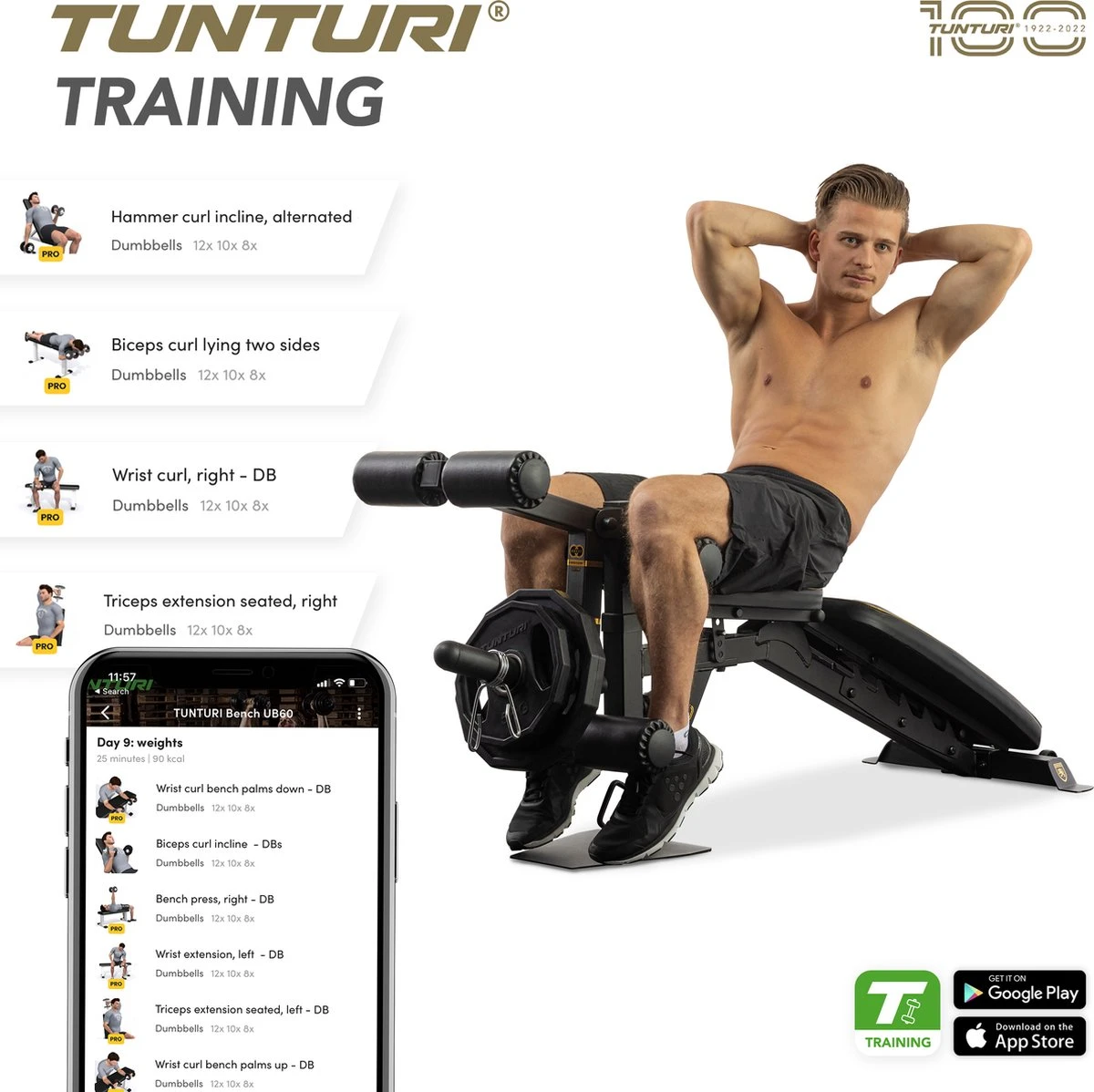 Tunturi Centuri UB100 Halterbank Verstelbaar - Fitnessbank Belastbaar Tot 200kg - Trainingsbank, Buikspierbank & Leg Extension In één 4 Tunturi Centuri UB100 Halterbank Verstelbaar - Fitnessbank Belastbaar Tot 200kg - Trainingsbank, Buikspierbank & Leg Extension In één - Afbeelding 4