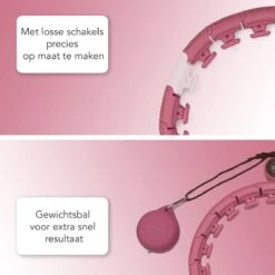 Innovision Hoela Hoep - Met Calorieteller En Gewicht - Fitness Hoelahoep - 1 KG - Voor Volwassenen En Beginners - Roze -FitForce Outlet Winkel 1200x1200 1000
