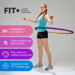 Fit+ Happy™ Fitness Hoelahoep 1.2 Kg - Hoelahoep Volwassenen - Hoelahoep Met Gewicht - Hula Hoop - Hula Hoop Fitness -FitForce Outlet Winkel 1200x1200 1003