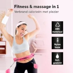 Living Nine Fitness Hoelahoep - Met Gewicht - Roze - Voor Volwassenen 14 Living Nine Fitness Hoelahoep - Met Gewicht - Roze - Voor Volwassenen -FitForce Outlet Winkel 1200x1200 1036