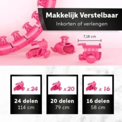 Living Nine Fitness Hoelahoep - Met Gewicht - Roze - Voor Volwassenen 16 Living Nine Fitness Hoelahoep - Met Gewicht - Roze - Voor Volwassenen -FitForce Outlet Winkel 1200x1200 1038