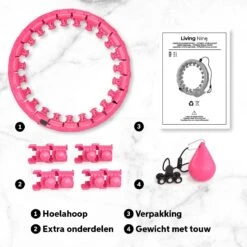 Living Nine Fitness Hoelahoep - Met Gewicht - Roze - Voor Volwassenen 17 Living Nine Fitness Hoelahoep - Met Gewicht - Roze - Voor Volwassenen -FitForce Outlet Winkel 1200x1200 1039
